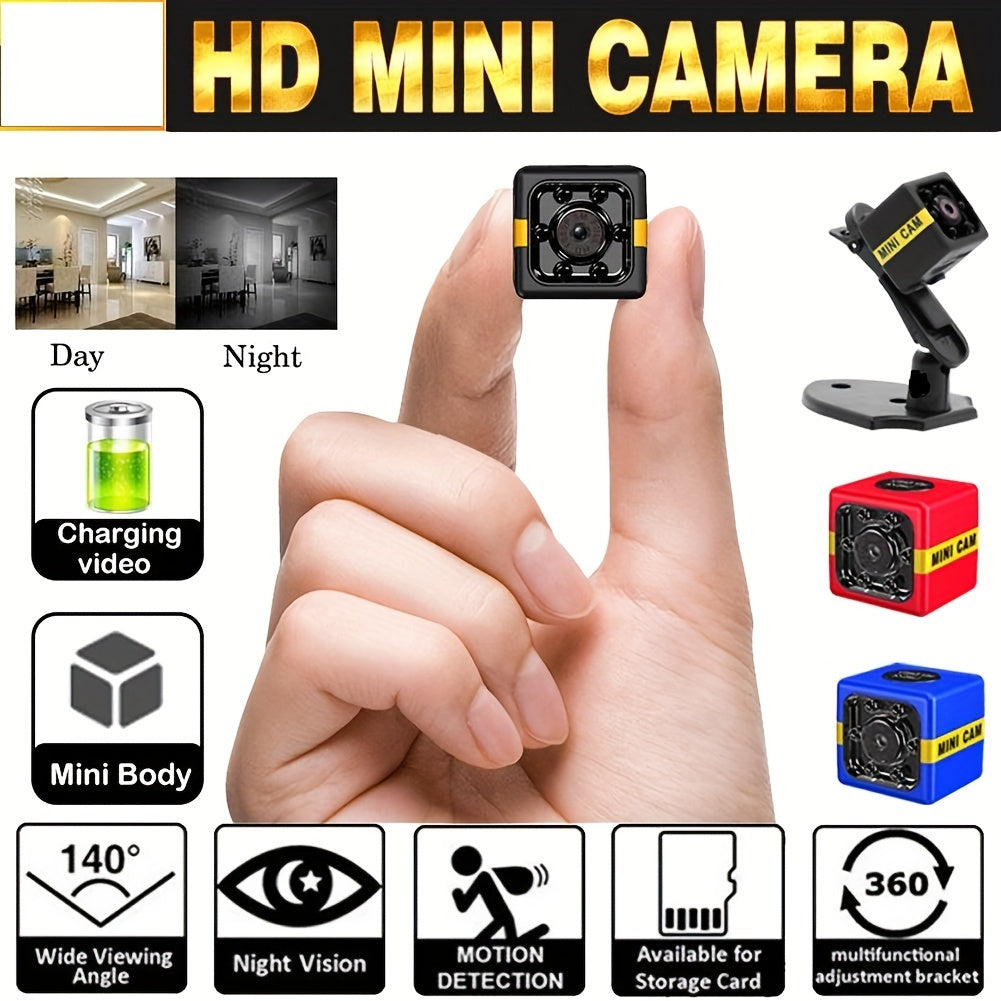 Compact Action Camera with Blue LCD Display 480p Video DVR Recording Rechargeable Battery