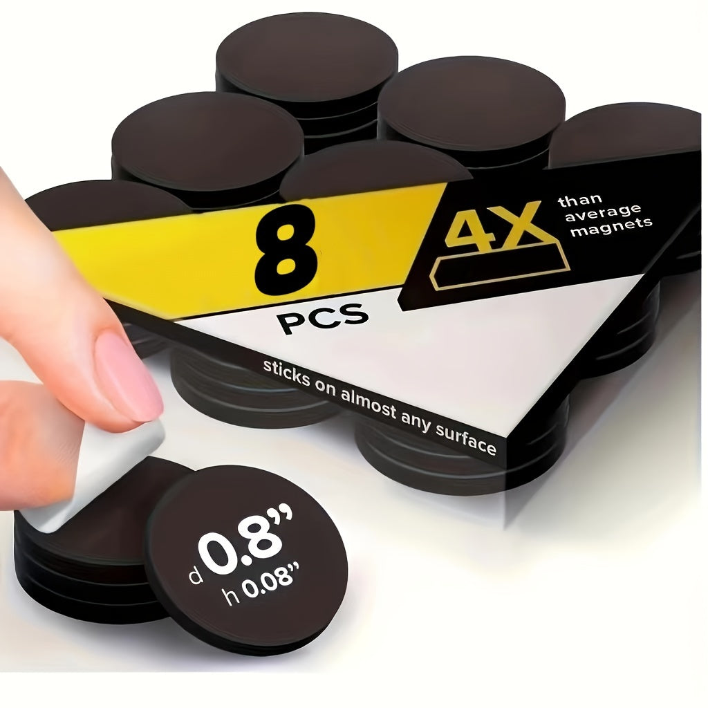 Puntos magnéticos de 2.03 cm de adhesión fuerte, flexibles para fotos, manualidades, uso en oficina, redondos y cuadrados, paquete