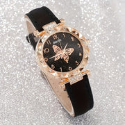 Women's Fashion Watch and Jewelry Set 6 Pieces Quartz Alloy Leather Accessories