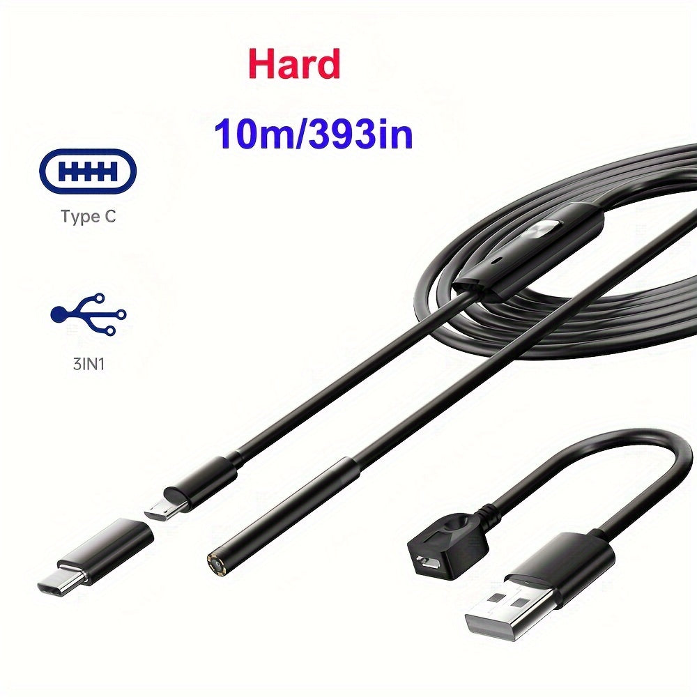 5.5mm Endoskop Kamera Type C Kabel bilan Android Windows Qurilmalari uchun 1m-10m Uzunlikda 480P Video Tekshiruvi