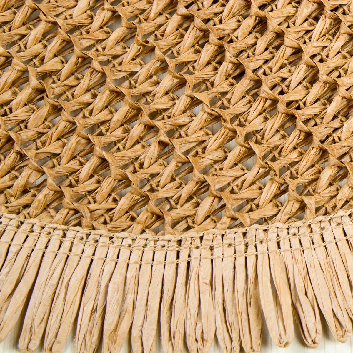 Individual de yute redondo con flecos, tapete rústico de granja para mesa, para comer en interiores y exteriores