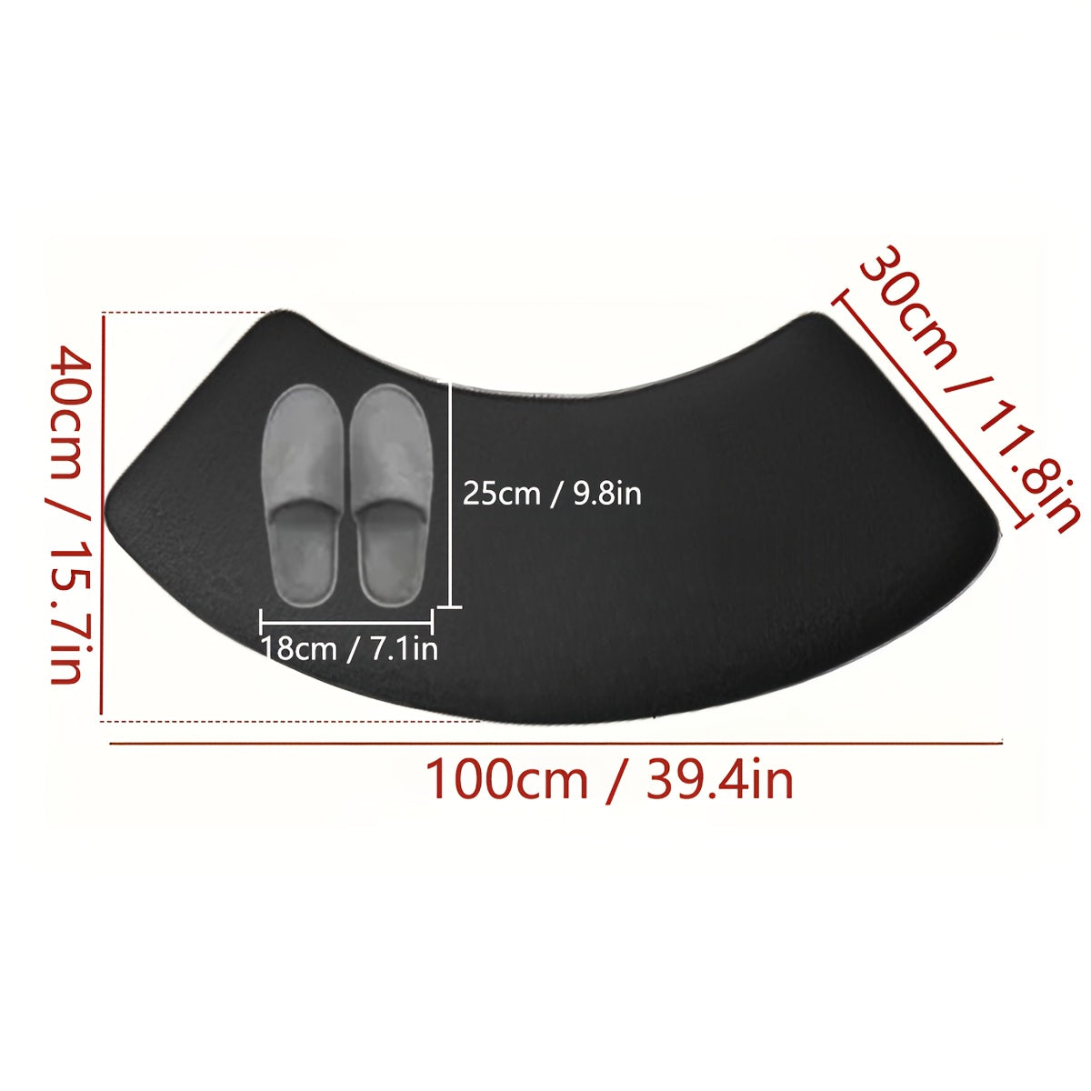 Non-Slip Polyester Bath Mat for Shower Door or Entryway, Low Pile, Easy to Clean