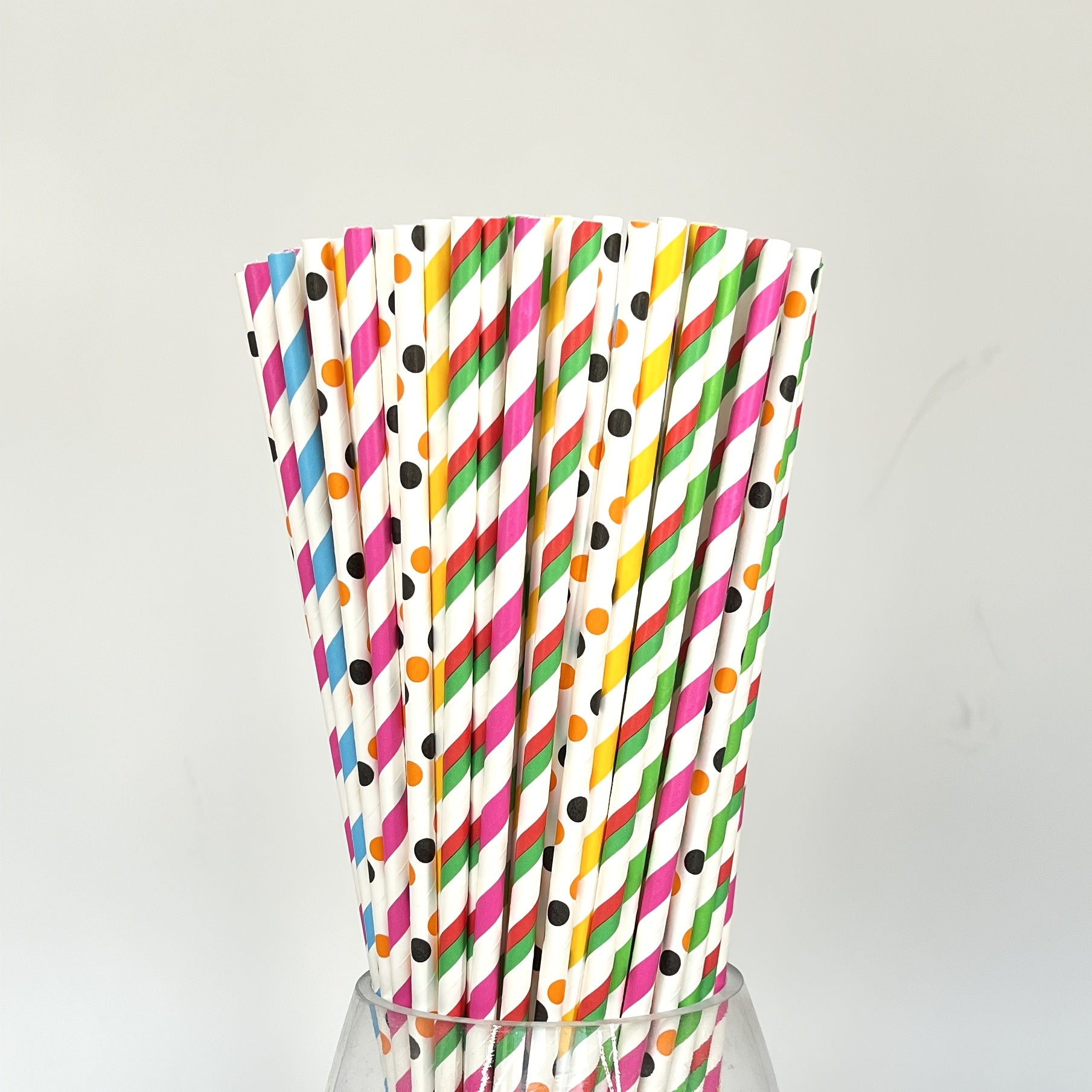 Colorful Candy Spoons Disposable Paper Sticks for Flower-Shaped Candy 6x350mm Pack of 100