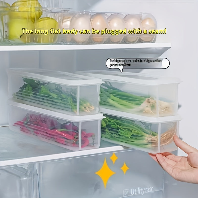 Set of 2/6 Plastic Food Storage Containers for Refrigerator, Vegetable Keeper