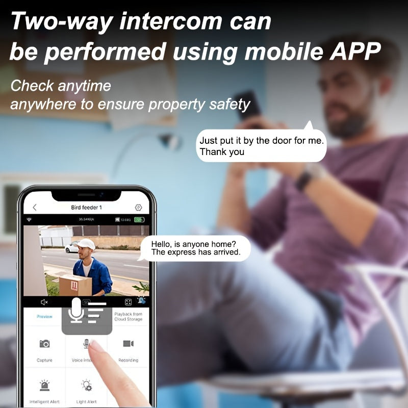 Tashqi WiFi xavfsizlik kamerası AI harakatni aniqlash bilan, rangli kechqurun ko‘rish, ikki tomonlama audio, suv o'tkazmaydigan, quyosh energiyasida ishlovchi