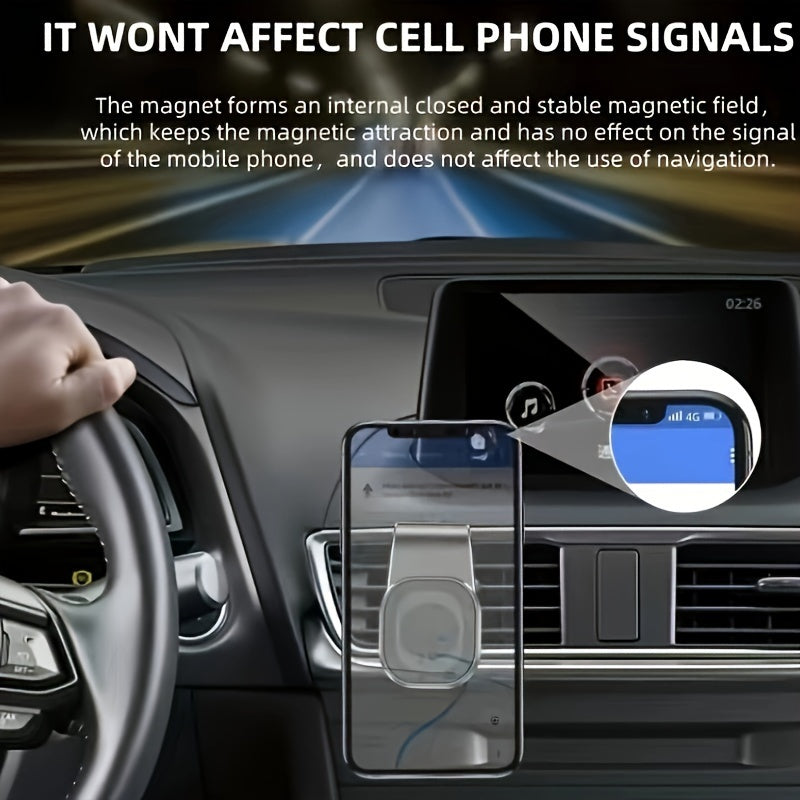 Universal Magnetic Car Phone Holder 360° Rotation Dashboard Mount for Smartphones