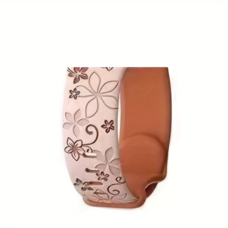 Two-Tone Silicone Watch Strap 20mm 22mm Carved Design