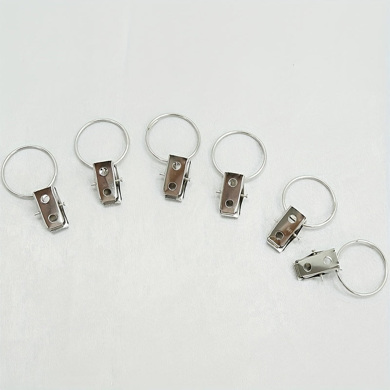 10 Pieces Curtain Metal Hanging Ring Clips for Drapery and Curtain Rods