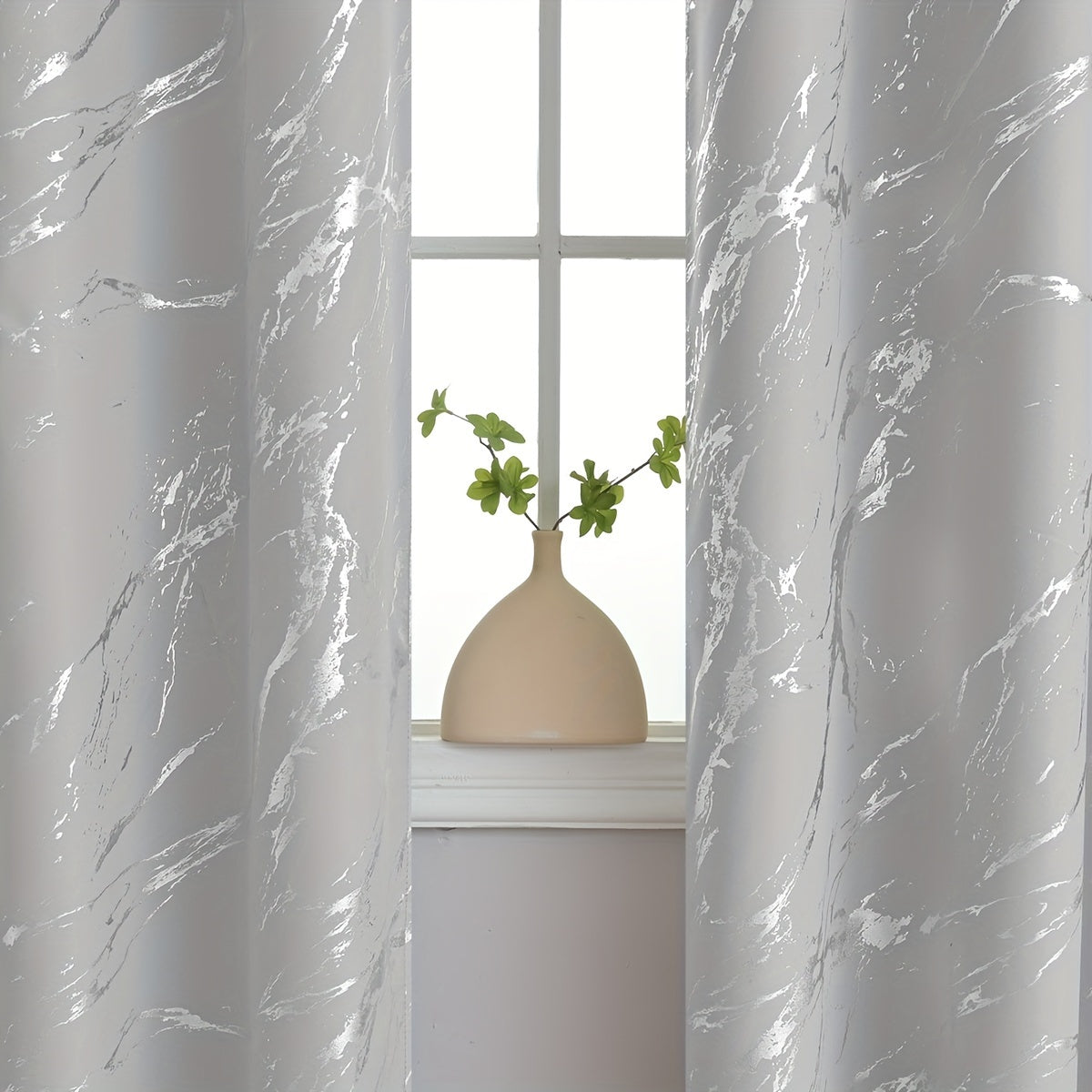 Grey Marble Pattern Curtain for Bedroom Living Room Office Kitchen Modern Classic European Style