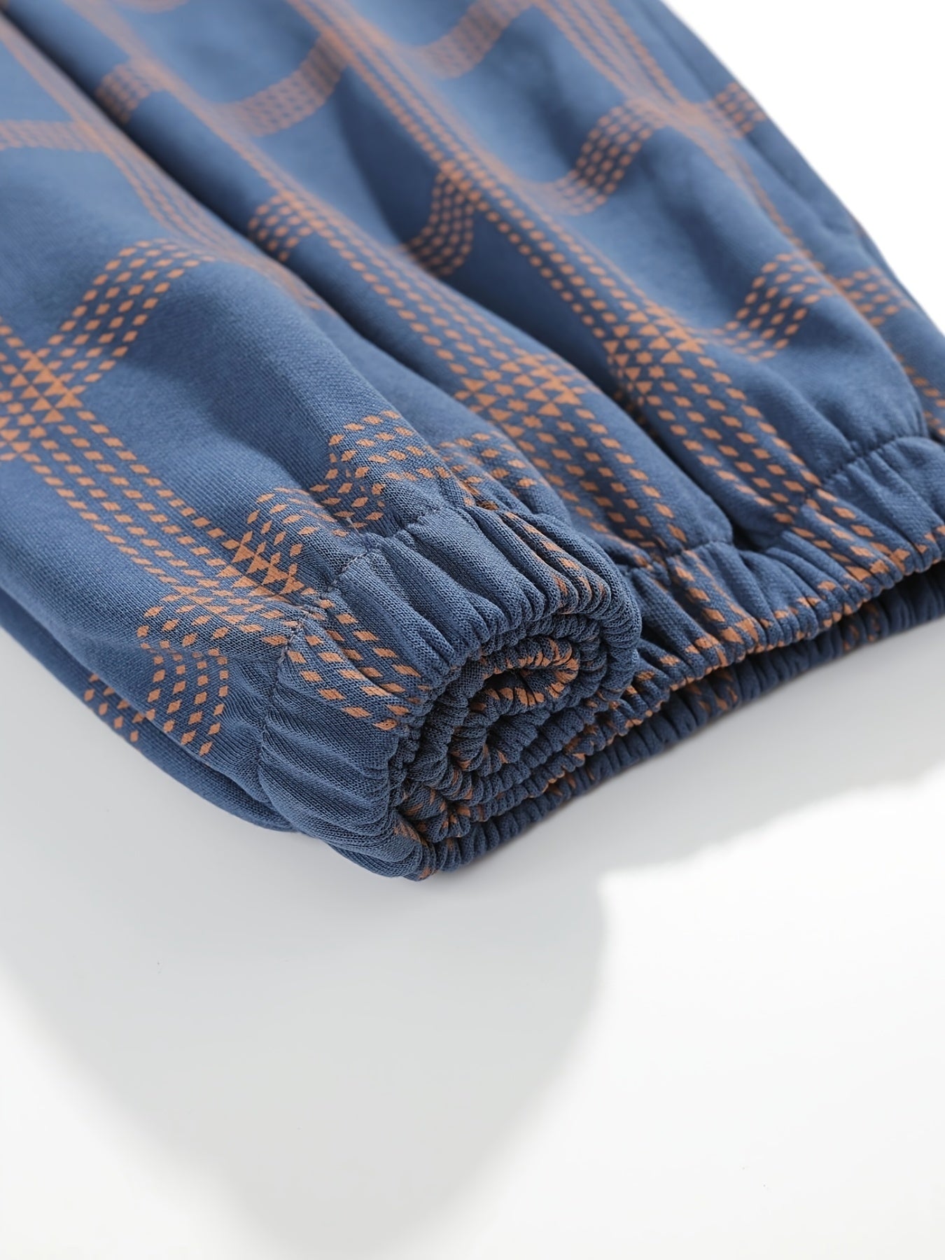 Conjunto de pijama de cuadros para hombre, camiseta de manga larga, cuello redondo, pantalones cortos, ropa de descanso y pijamas