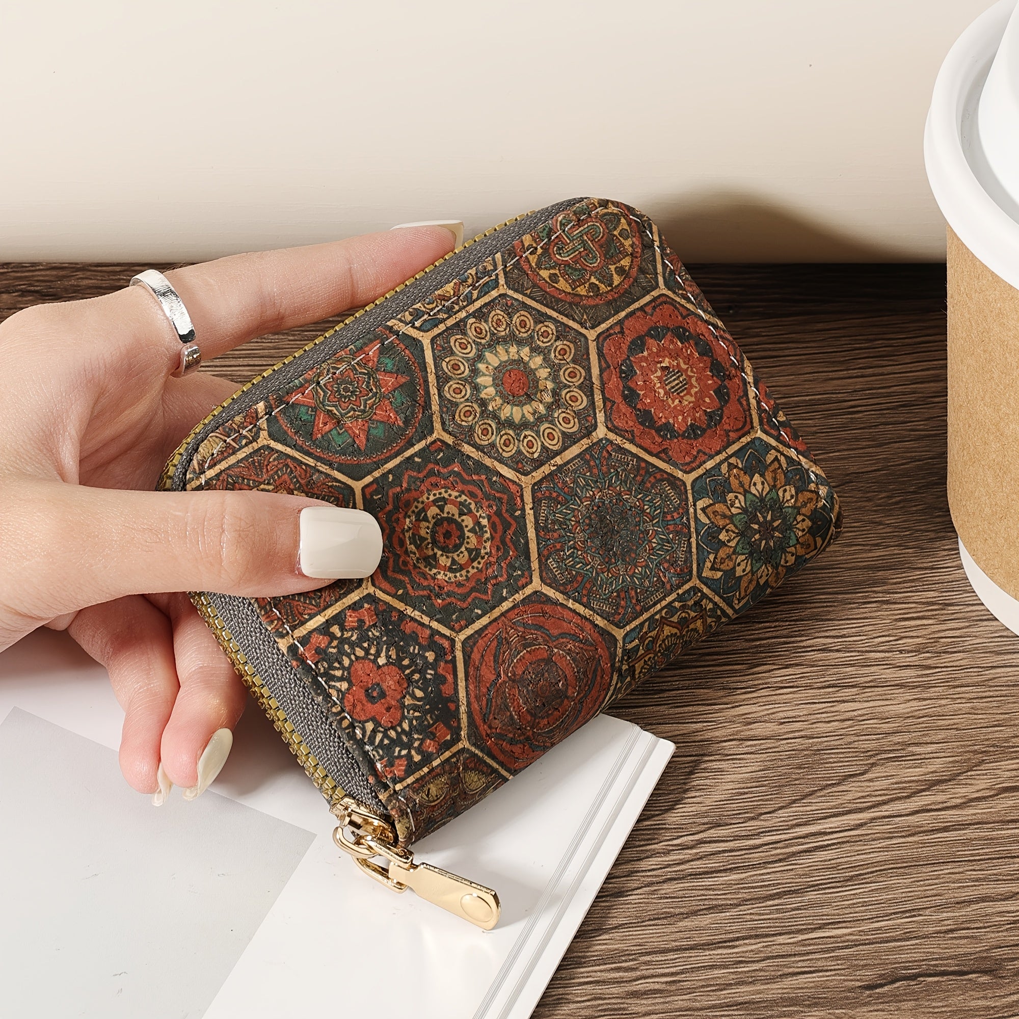 Ayollar uchun minimalistik qisqa hamyon, zipli, tasodifiy clutch tangalar sumkasi, zamonaviy nylon qopqoq.