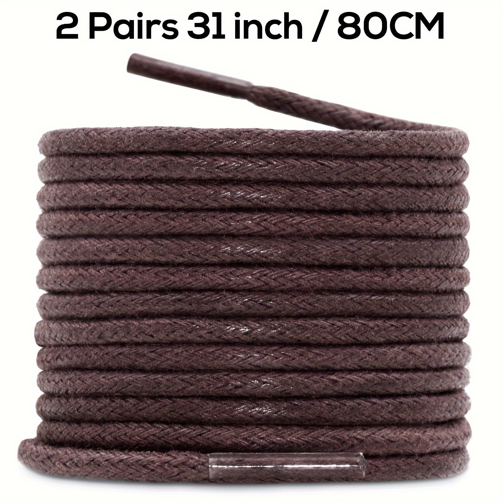 Unisex Waxed Shoelaces 0.25cm Thick Round Replacement Multi-Coloured 4 Pairs