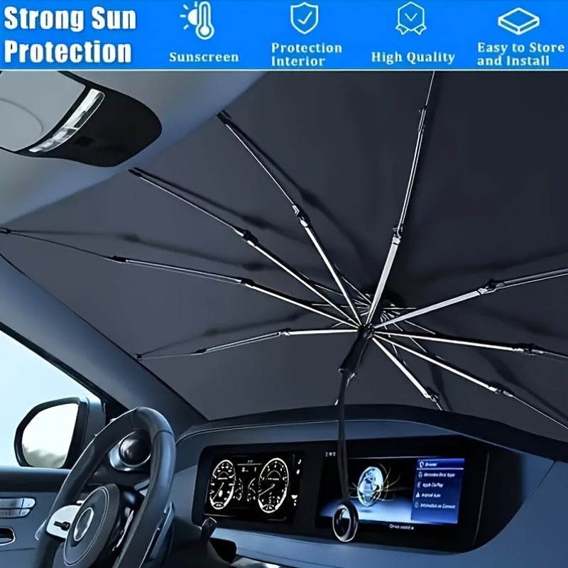 Foldable Vehicle Sunshade Iron Material UV Ray Protection Car Dashboard Cover
