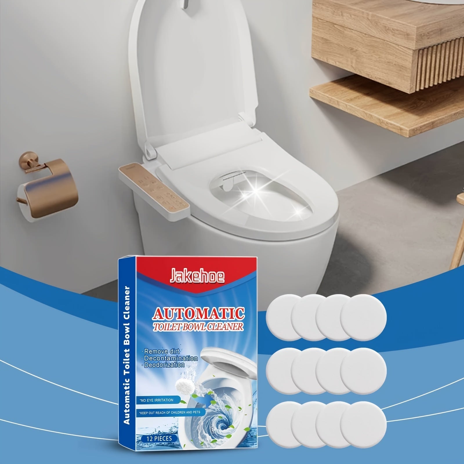 Effervescent Toilet Cleaning Tablets Odor Removal Stain Removal Plastic