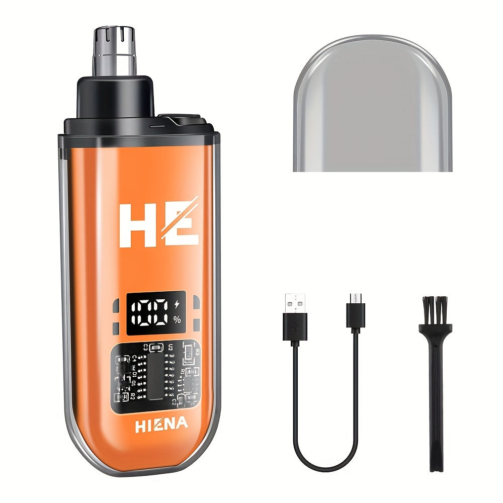 Electric Nose and Ear Hair Trimmer for Men and Women Stainless Steel Head Digital Display USB Rechargeable in 3 Colors