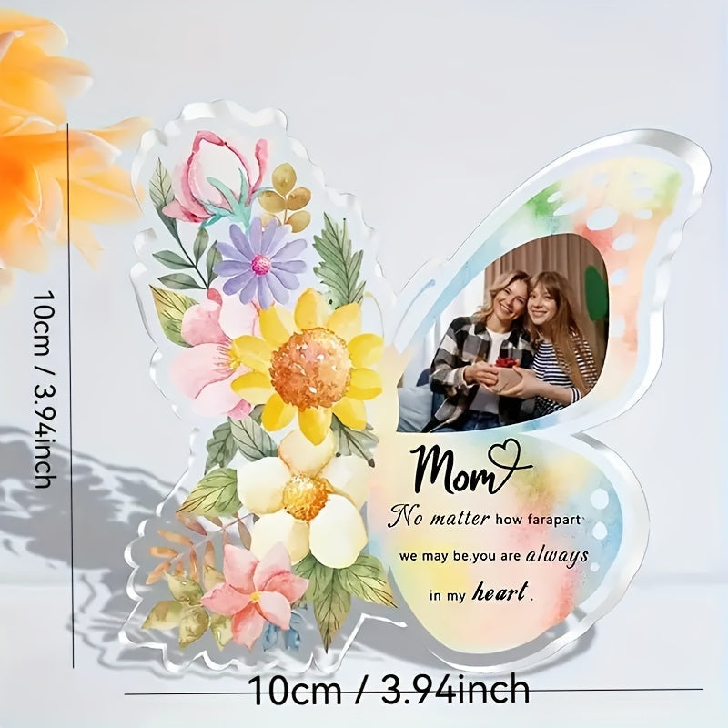Acrylic Photo Frame with Butterfly Design for Gifts and Keepsakes