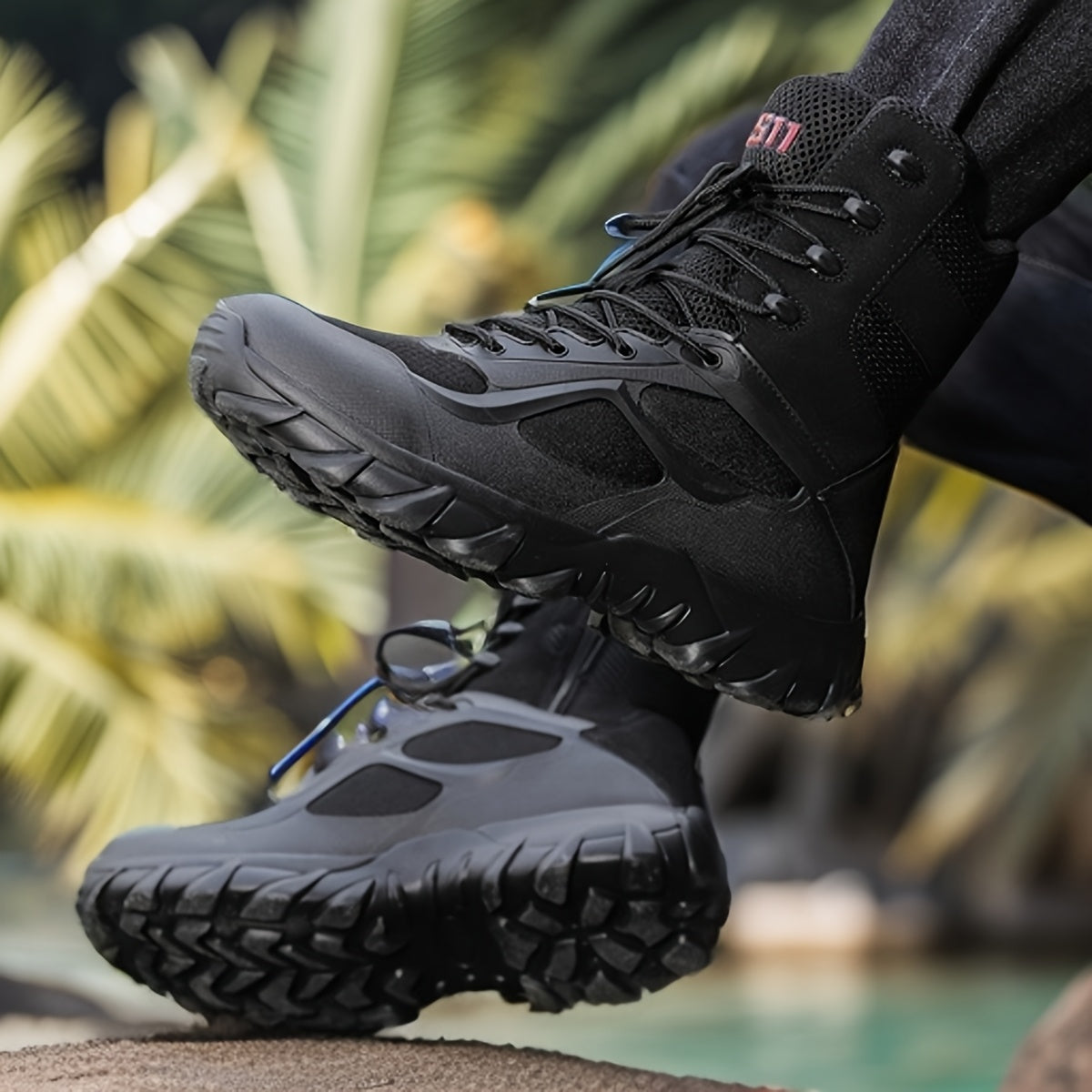 Men's Hiking Boots Short Waterproof Breathable Shock-Absorbing Outdoor Casual