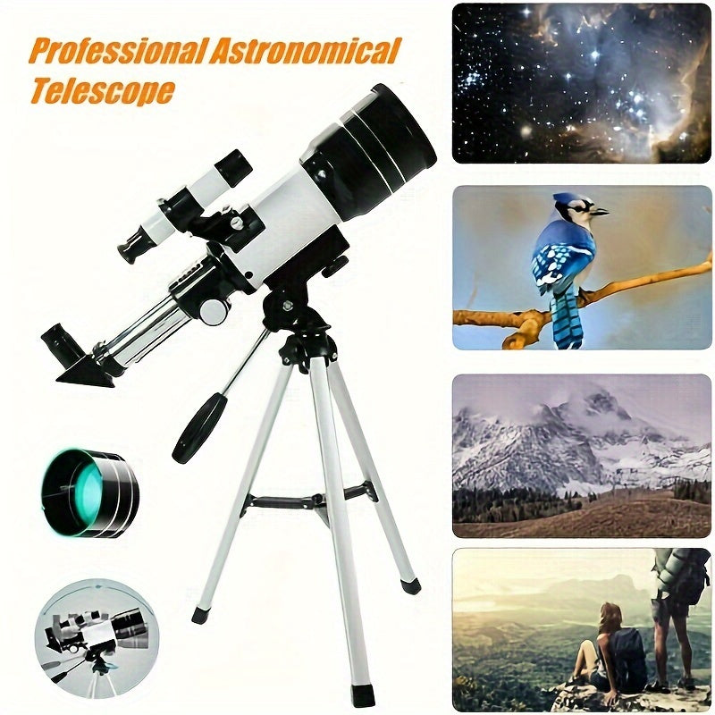 75x Zoom Professional Teleskop bilan Tripod va Smartfon Adapteri bilan Yulduzlarni kuzatish va Fotografiya uchun