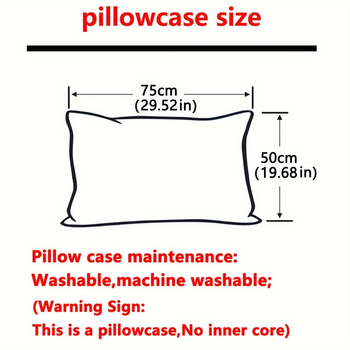 Bohemian Pattern Printed Pillowcase Soft Bedding Cover with Pocket Closure Polyester Quilted Machine Washable for Home and Kitchen