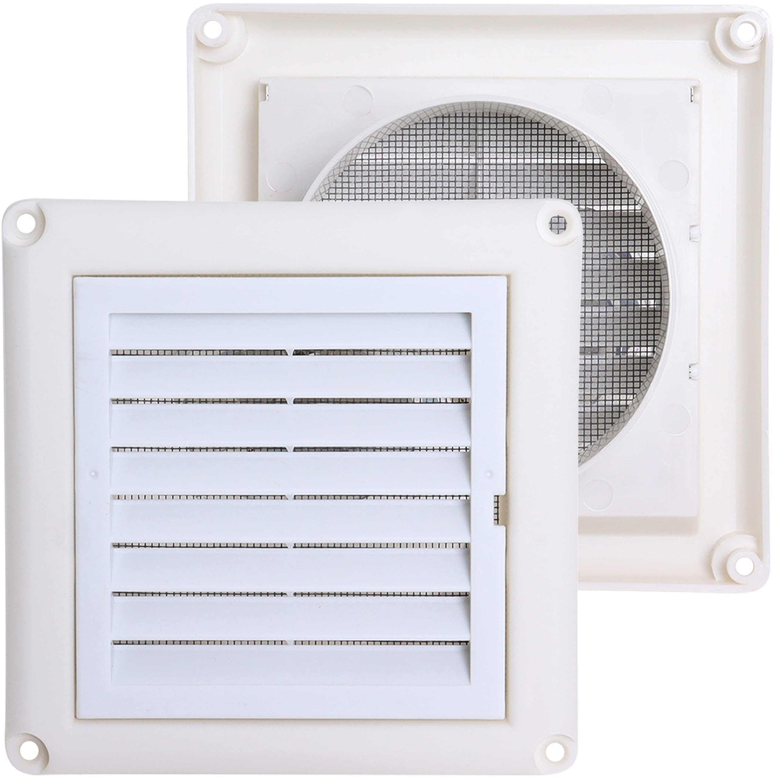 Ochiq havoda quritgich vent qopqog'i, plastmassa, 10.16cm tekis devor vent to'plami