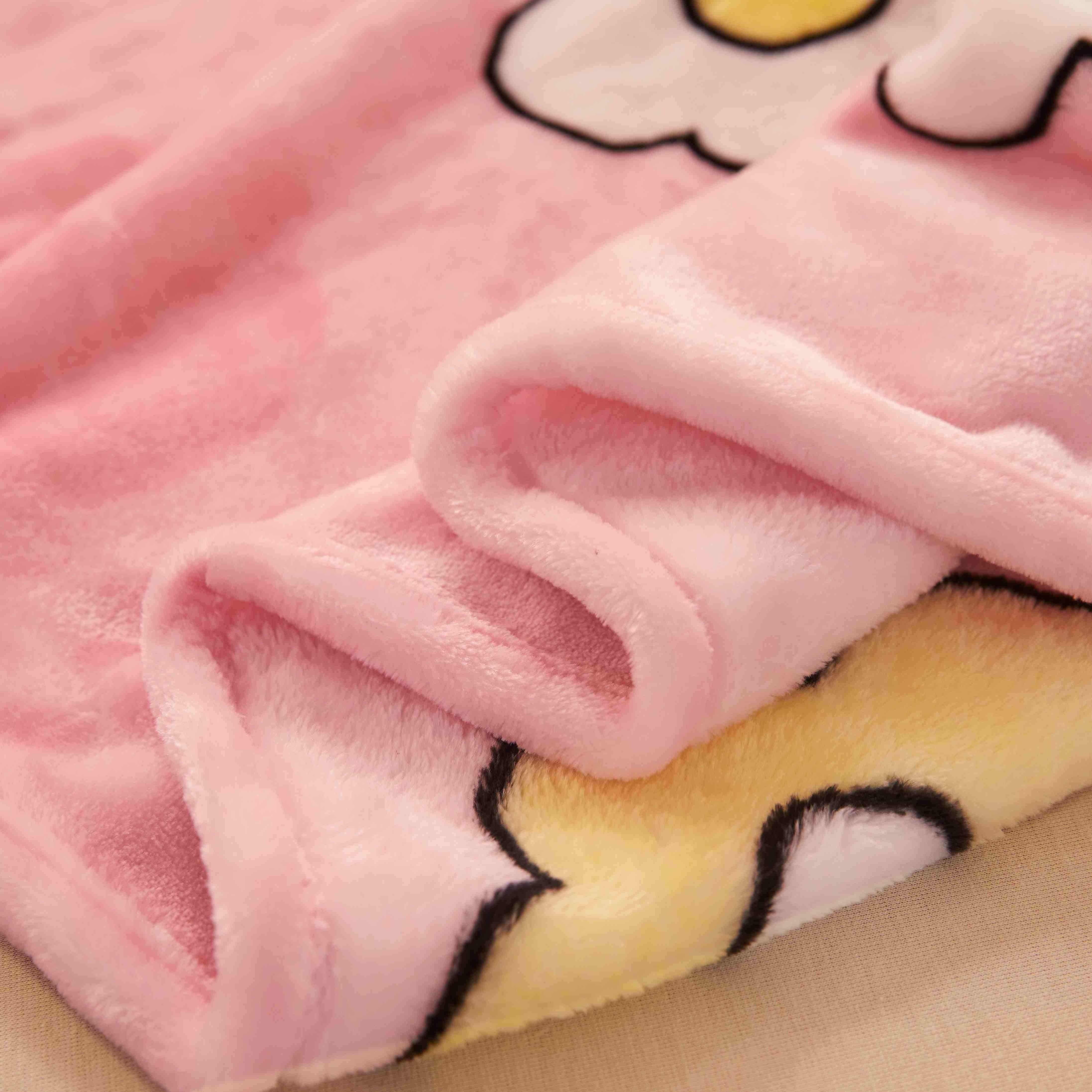 Cozy Flannel Throw Blanket for Couch Bed and Car 69cm x 100cm Plush