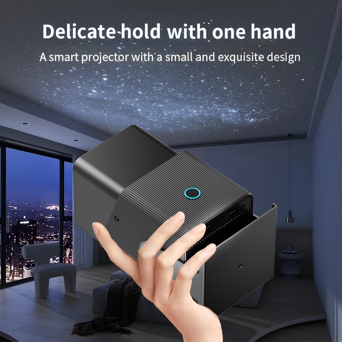 Mini Projector 4K Support 260 ANSI Brightness 5G WiFi 180° Swivel