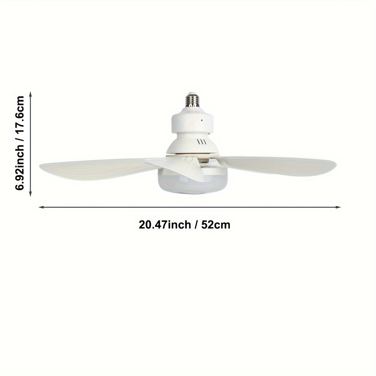 Masofadan boshqariladigan LED changyutgichli fan, yotoqxona, garaj, oshxona, balkon, mehmonxona, asbob-uskuna do'koni va kir yuvish xonasi uchun sozlanadigan chiroq bilan.