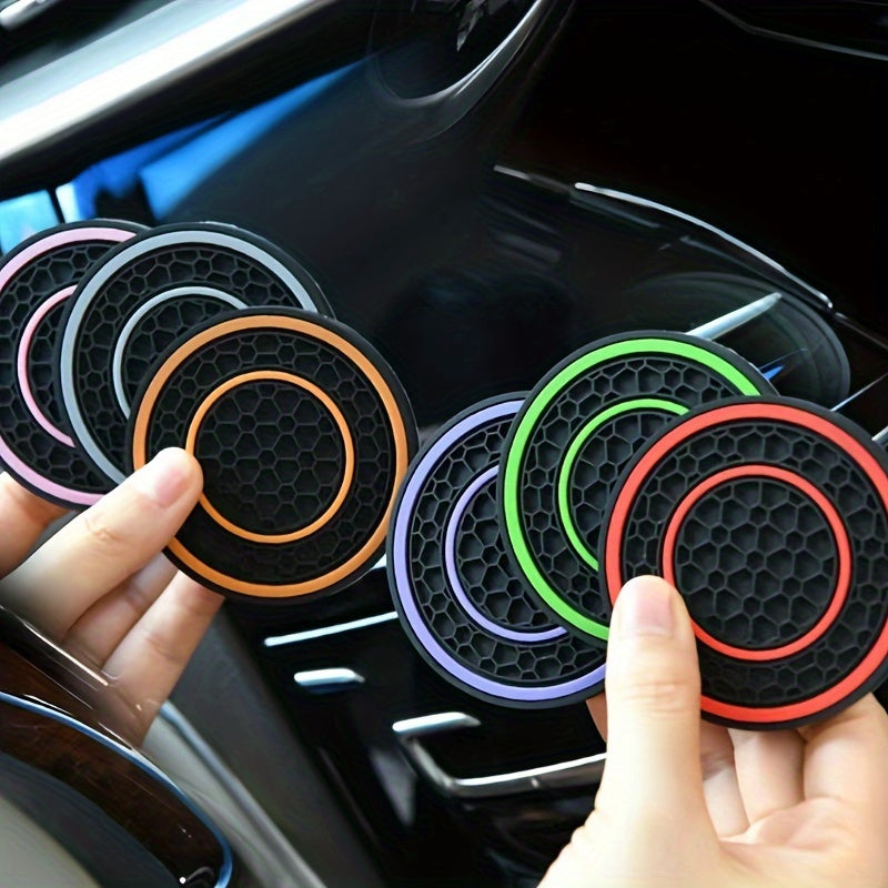 2 Pack Car Cup Holder Coasters Non-Slip Dustproof Interior Accessories