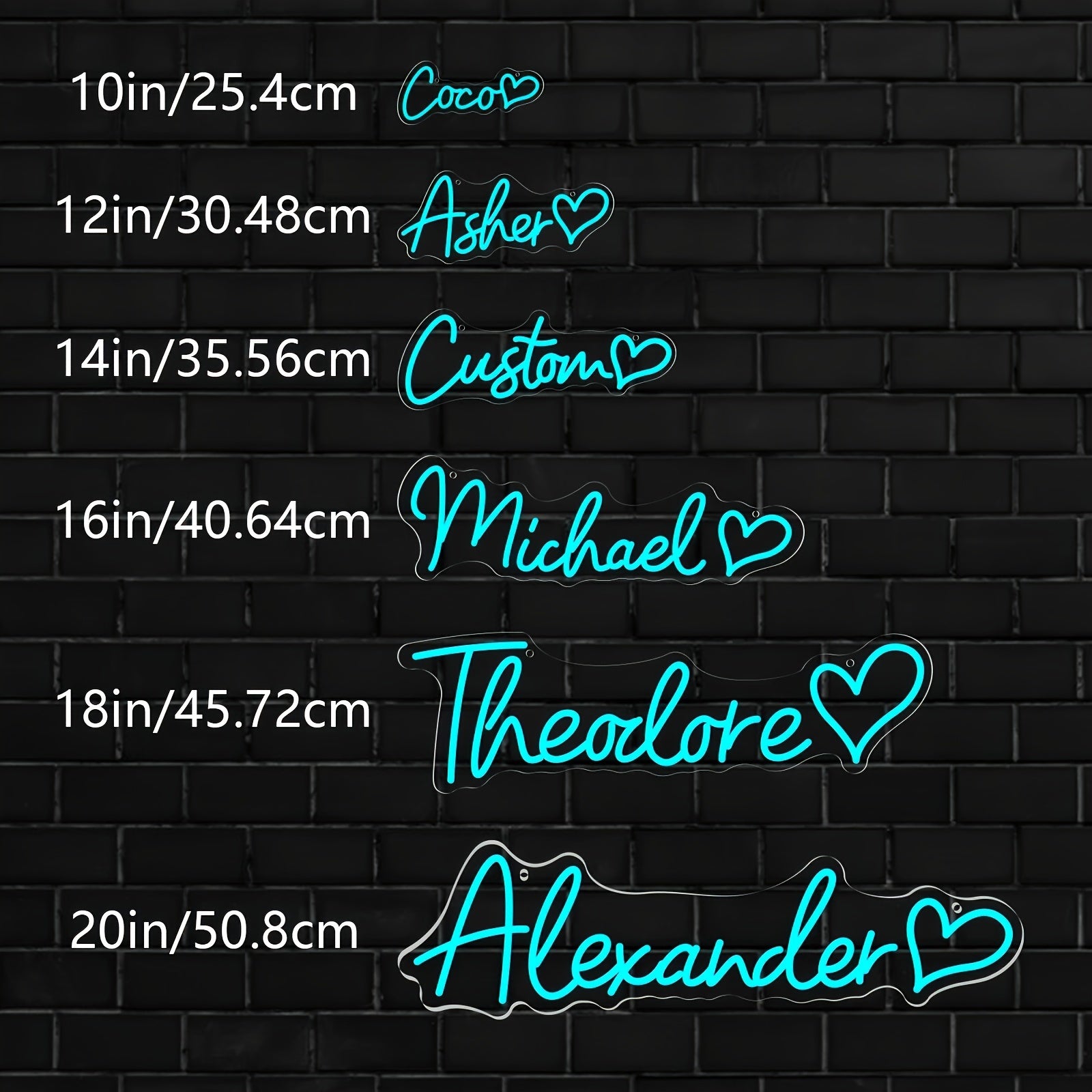 Cartel de neón LED personalizado con regulador, alimentado por USB para dormitorios, fiestas y bodas