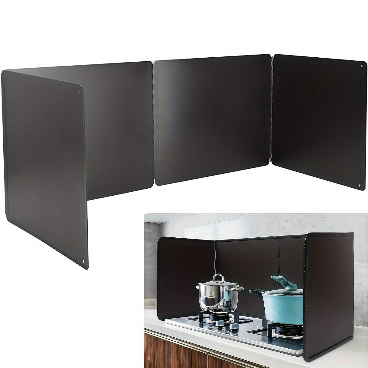 Stainless Steel Foldable Splatter Guard for Stove Top and Frying Pan