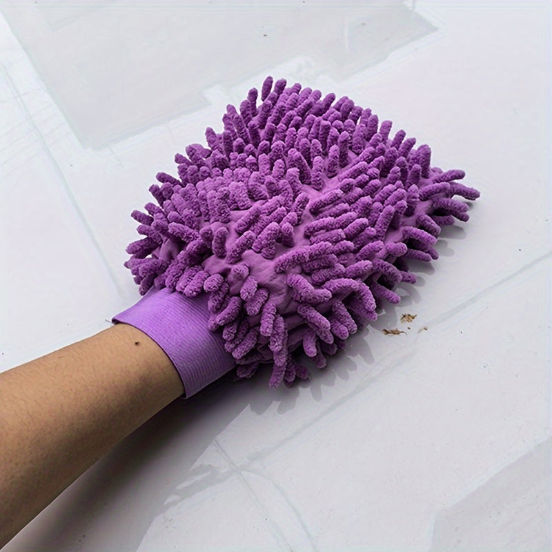 2-Pack Microfiber Car Wash Mitts Double-Sided Soft Cleaning Gloves
