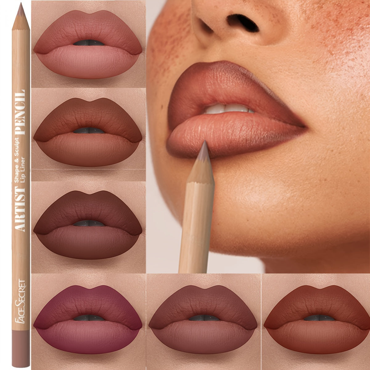 Women Velvet Matte Lip Liner Set 18 Colors Long-Lasting Hydrating