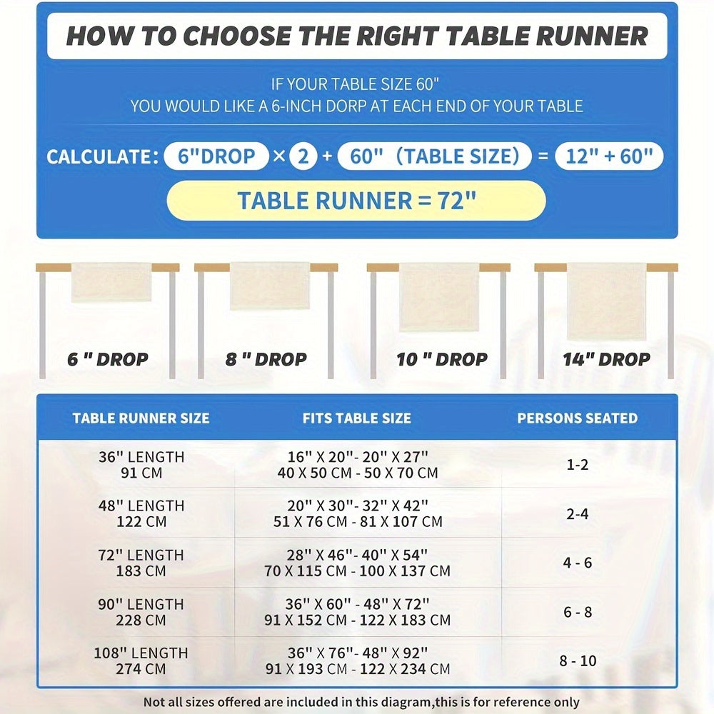 Boho Farmhouse Style Polyester Table Runner with Brown Macrame and Tassels for Holiday and Wedding Decor