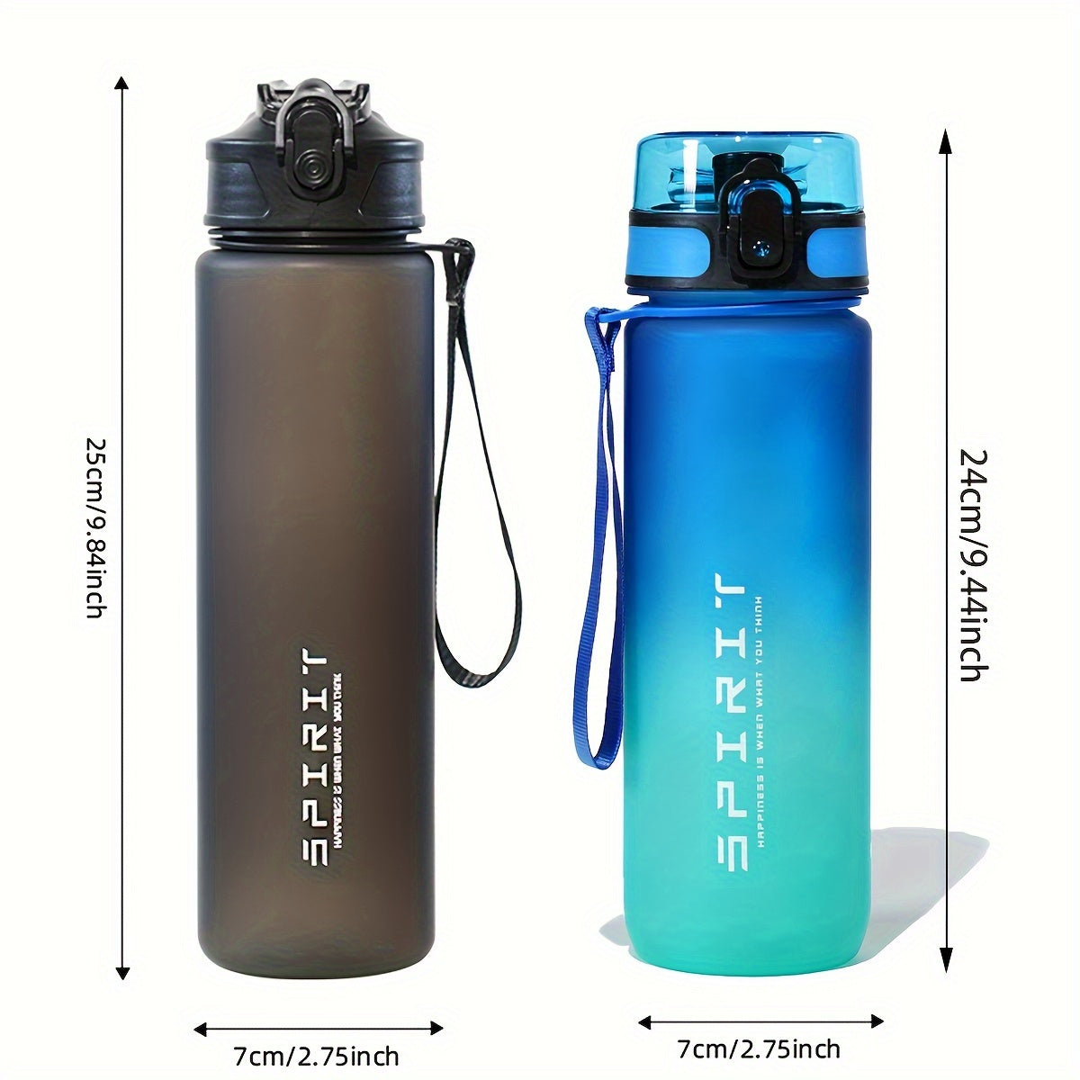 Portable Gradient Sports Water Bottle 26oz Leakproof Dishwasher Safe Outdoor