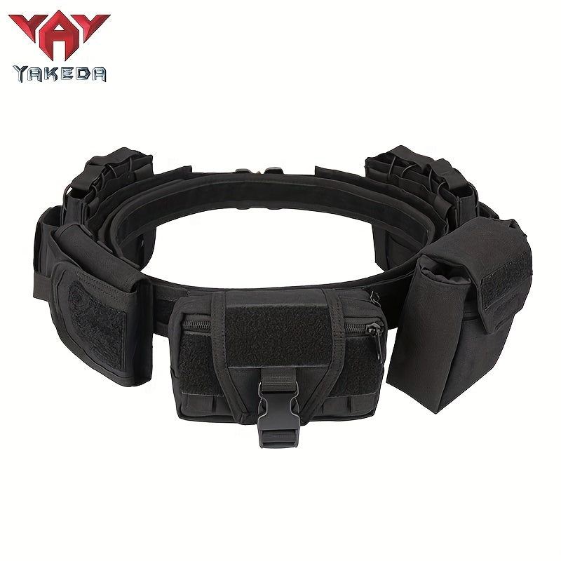 Nylon Tactical Belt with Detachable Adjustable Five-Piece Outdoor Patrol Set