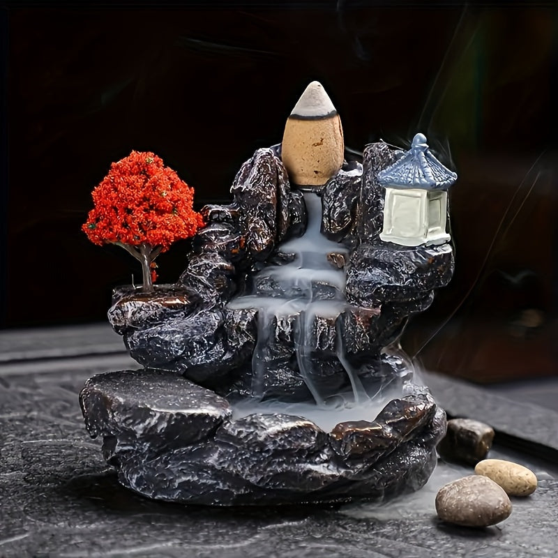 Resin Waterfall Incense Burner for Home Aromatherapy and Gifting