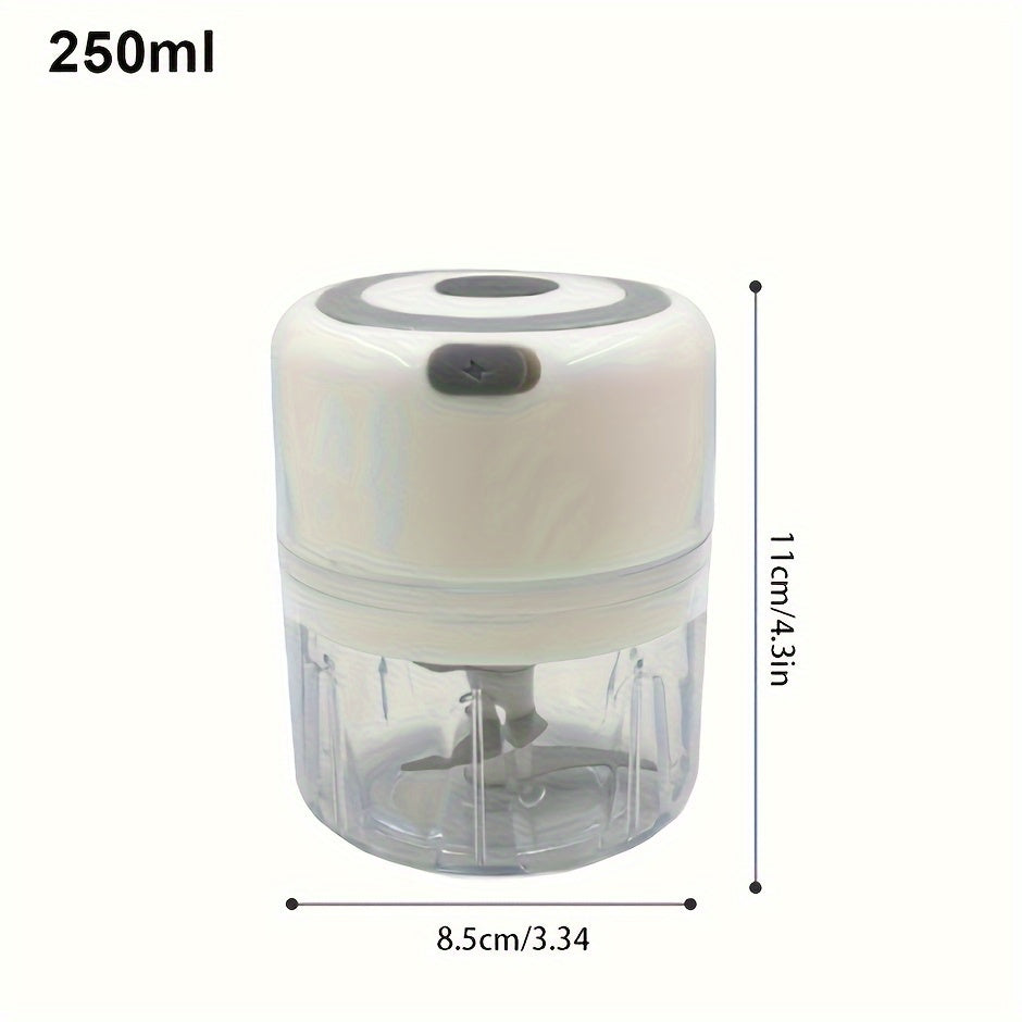 Electric Mini Garlic Chopper 250ml USB Rechargeable Food Processor