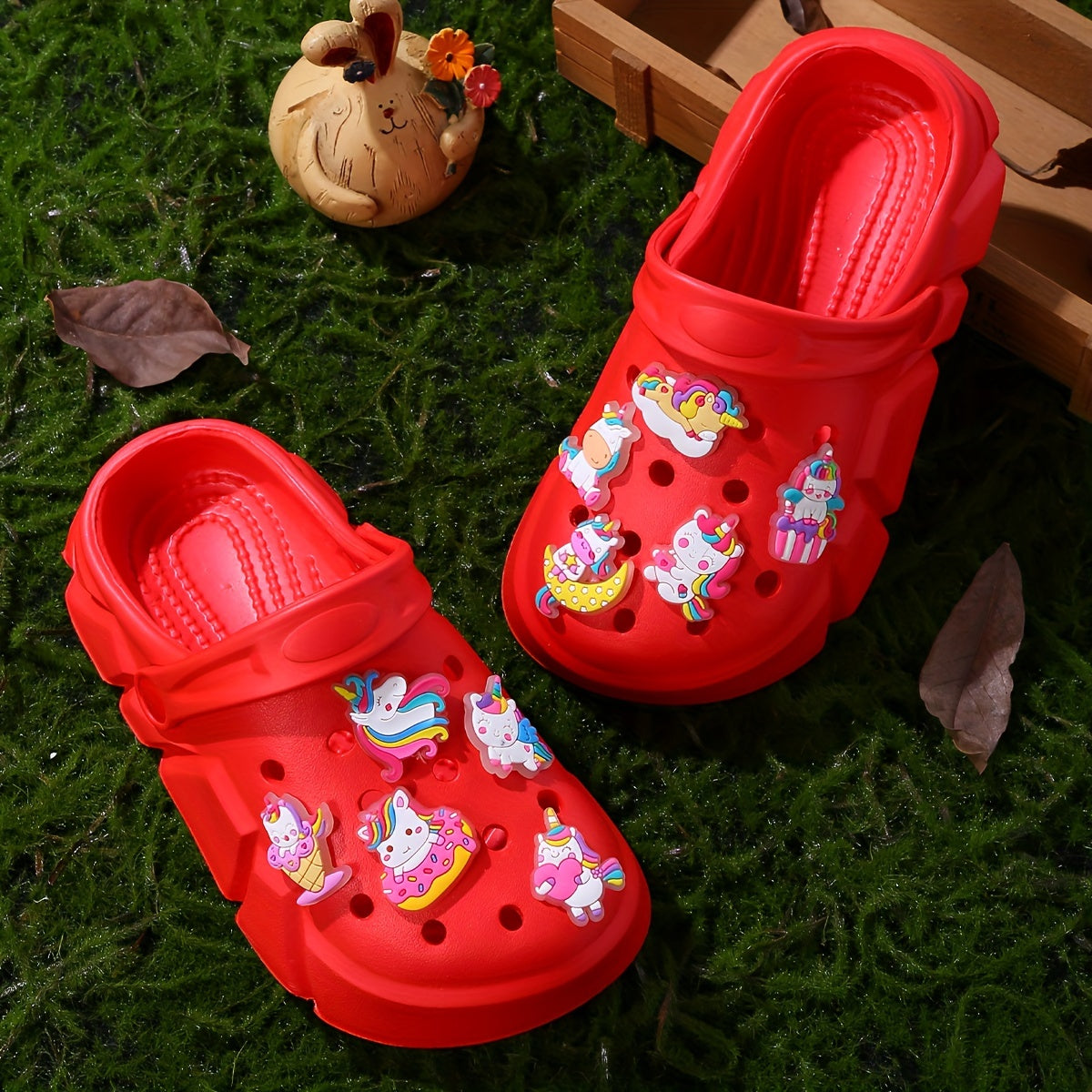 Children's Cartoon Clogs with Breathable EVA Sole and Insole All-Season Comfort for Ages 14 and Under
