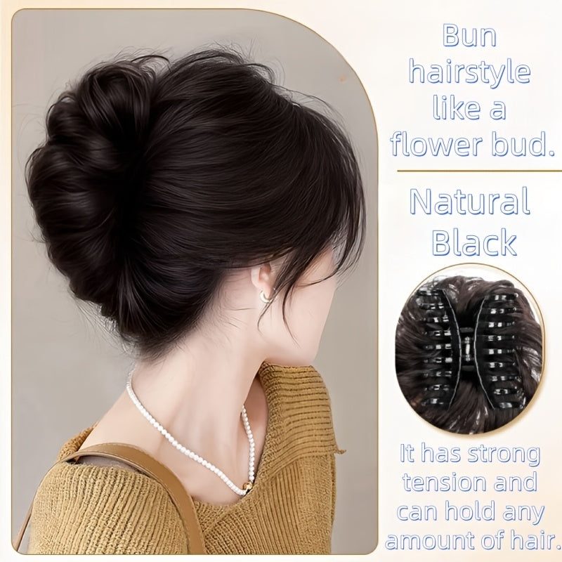 Women's Voluminous Scrunchie Wig High-Temperature Fiber Natural-Looking Bun Extension