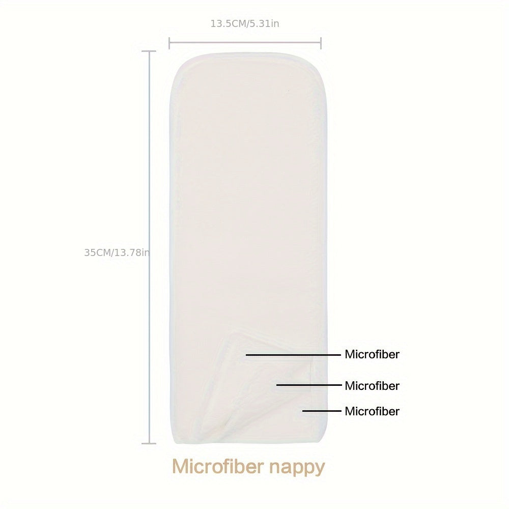 Set of 10 Microfiber Diaper Inserts for Babies Absorbent Nappies Eco-Friendly