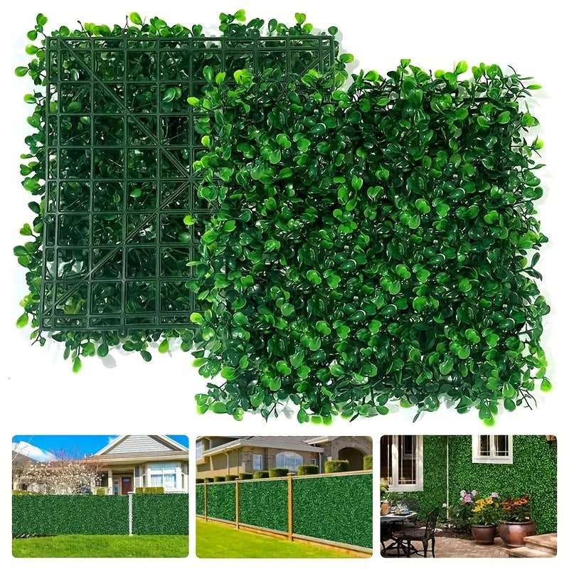 24 Pack Artificial Boxwood Wall Panels UV Protected Faux Hedge for Indoor Outdoor Privacy Garden Patio Balcony
