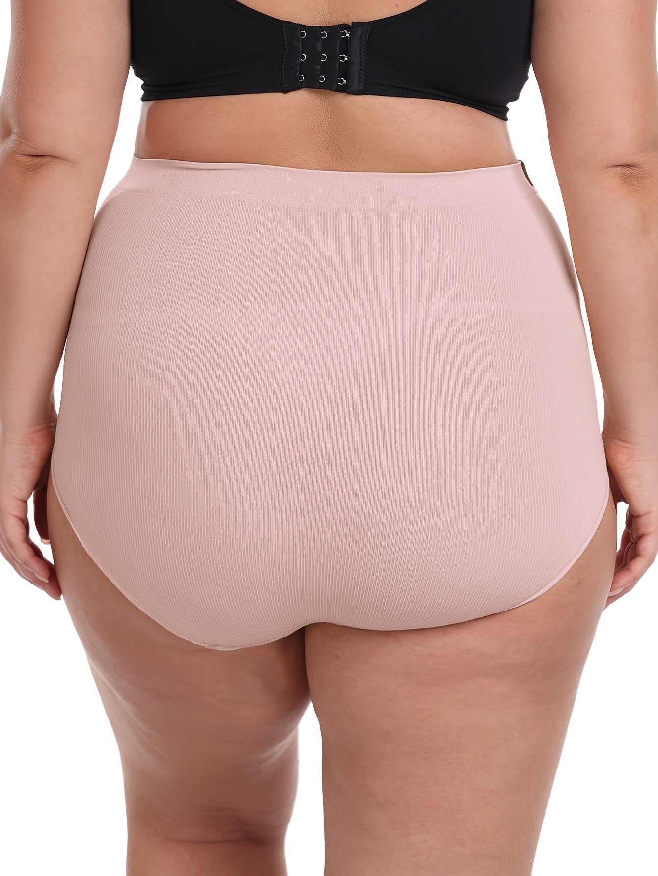 Спортивное женское нижнее белье большого размера с дышащей тканью и высокой талией, черное