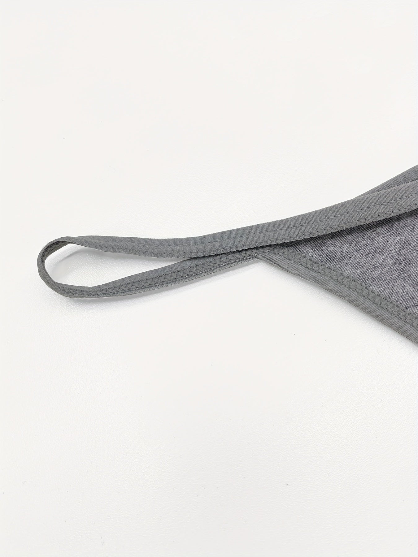 Plus Size Women's White Thong Panties with Soft Stretch Fabric and Drop Waist