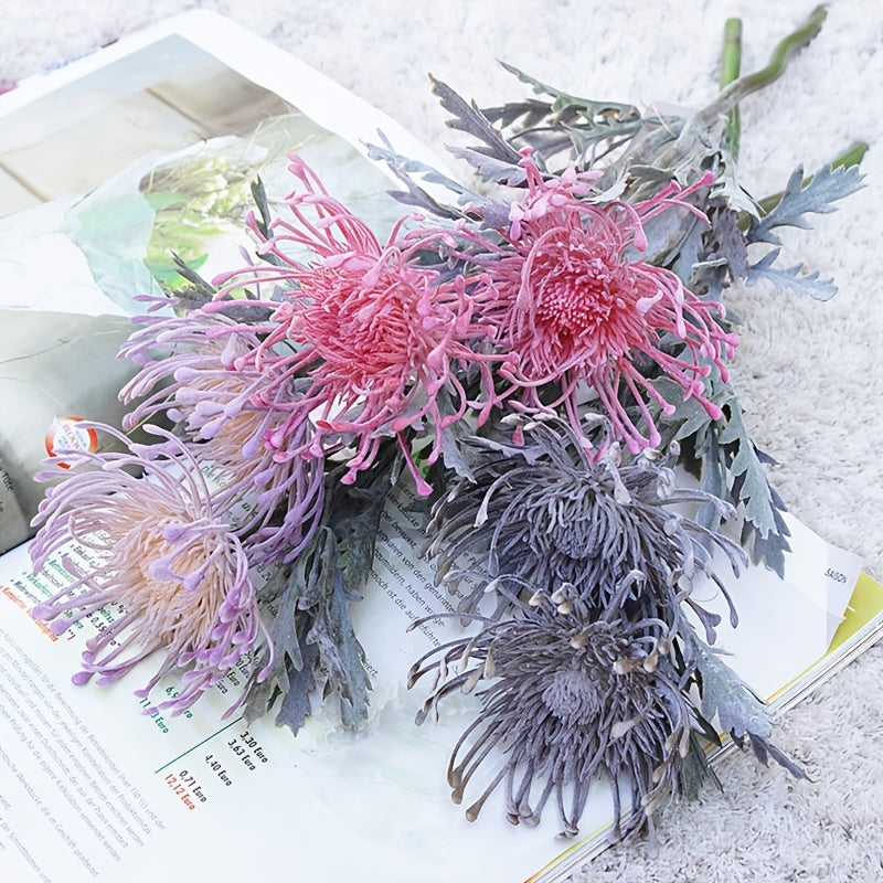 Artificial Plant with Short Branch and Crab Claw 2 Heads for Home Decor Weddings Engagements