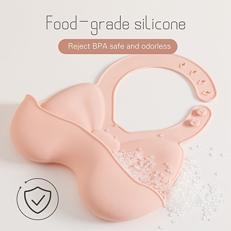Baby Silicone Bib 3D Butterfly Waterproof Soft Food-Grade BPA-Free Adjustable