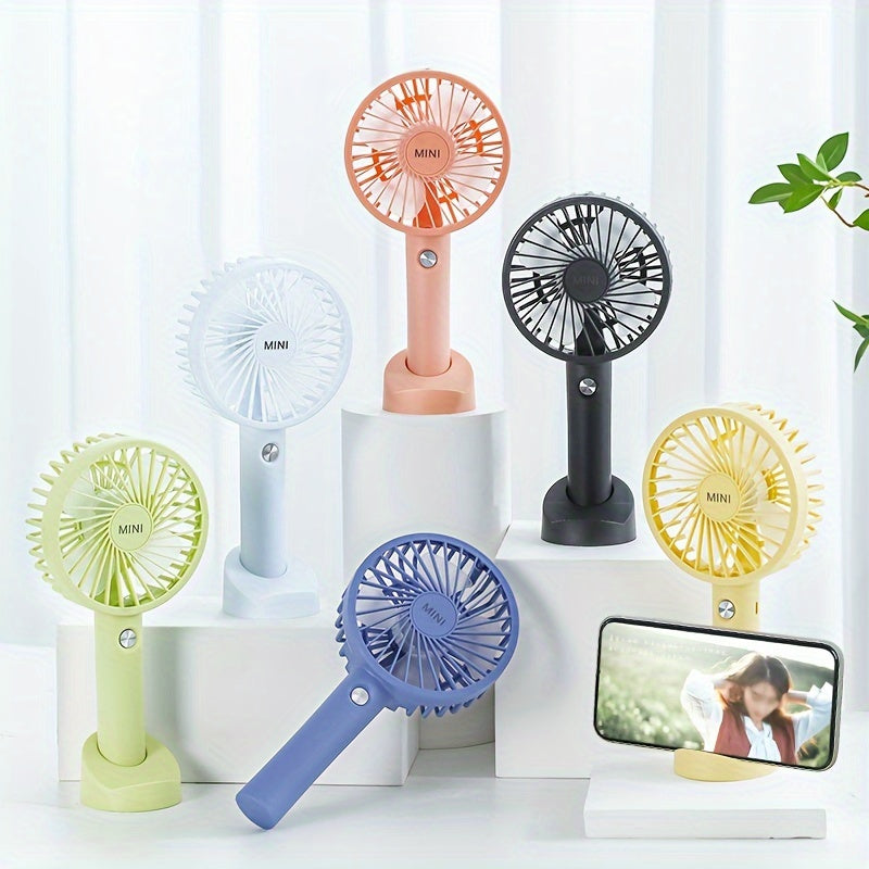Rechargeable Portable Handheld Fan with Wearable Design for Indoor Outdoor Use
