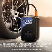 Portable Air Compressor Pump with Digital Display LED Light USB Charging Rechargeable Lithium Battery for Car Bike Motorcycle and Ball