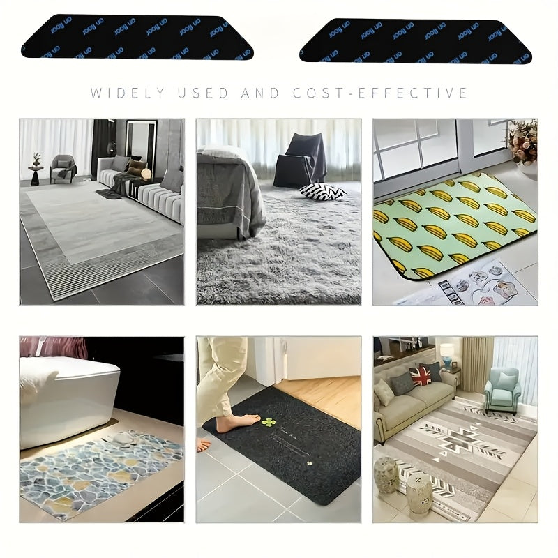 Set of 10 Reusable Non-Slip Carpet Grippers for Rugs and Mats