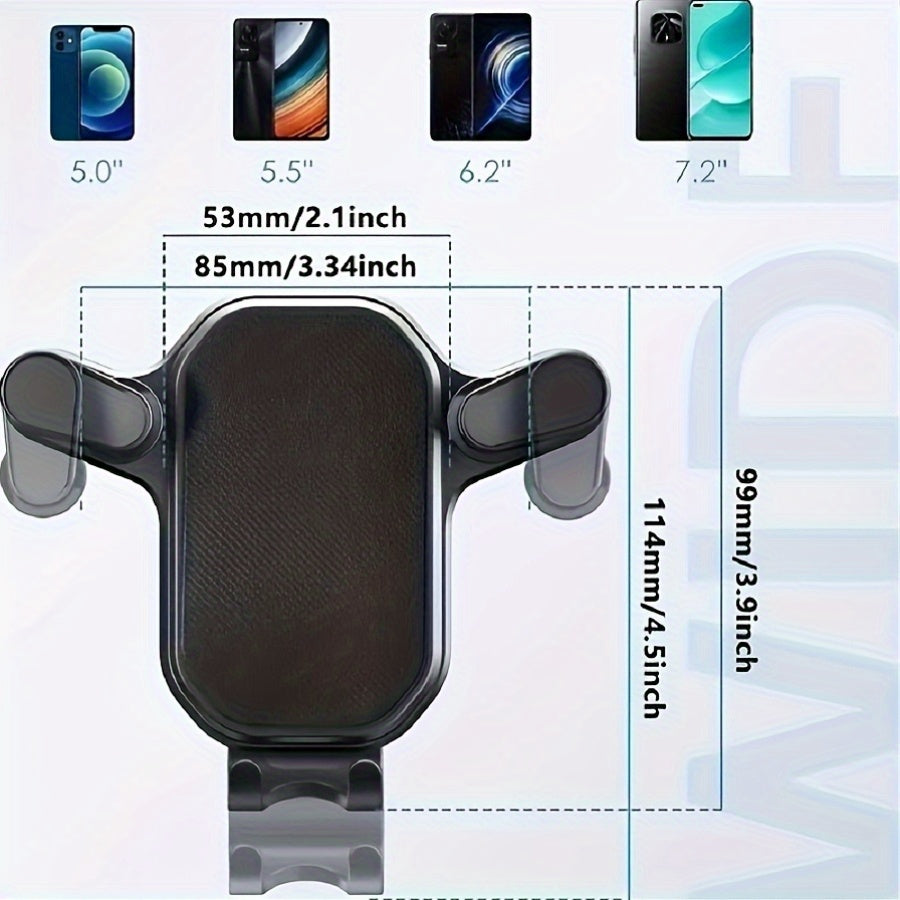 Soporte universal para teléfono de coche con clip de ventilación ajustable, pinza no impermeable de ABS