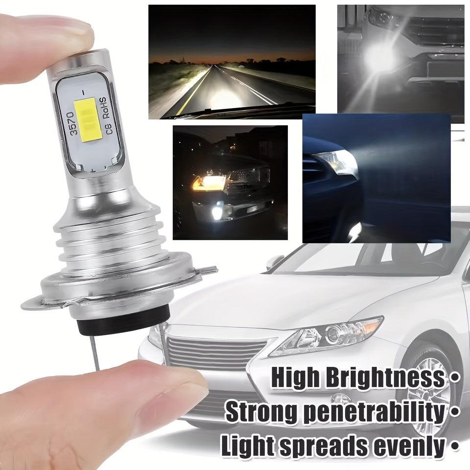 2PCS LED Headlight Bulb Kit High Low Beam White 6000K Fog Light
